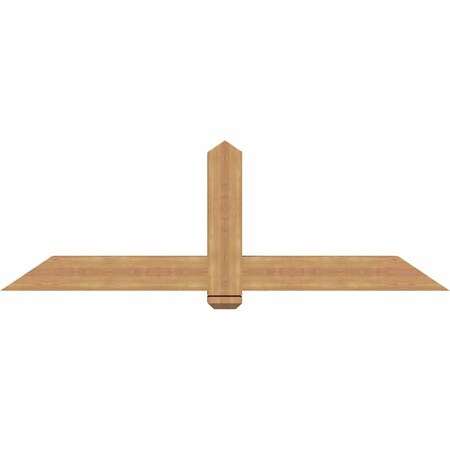 Ekena Millwork Eugene Smooth Timber Gable Bracket, Western Red Cedar, 72"W x 24"H x 5 1/2"D x 5 1/2"F, 8/12 Pitch GBW072X24X0606EUG00SWR